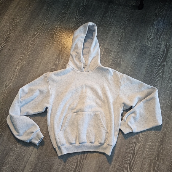 Skims CoTTON FLEECE SHRUNKEN HOODIE | LIGHT HEATHER GREY | XXS - Picture 5 of 6